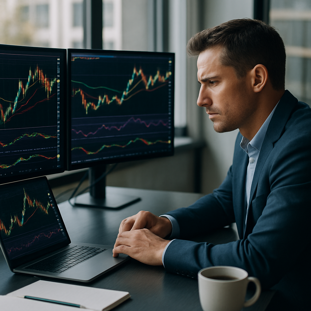 Technical analysis charts and tools illustration